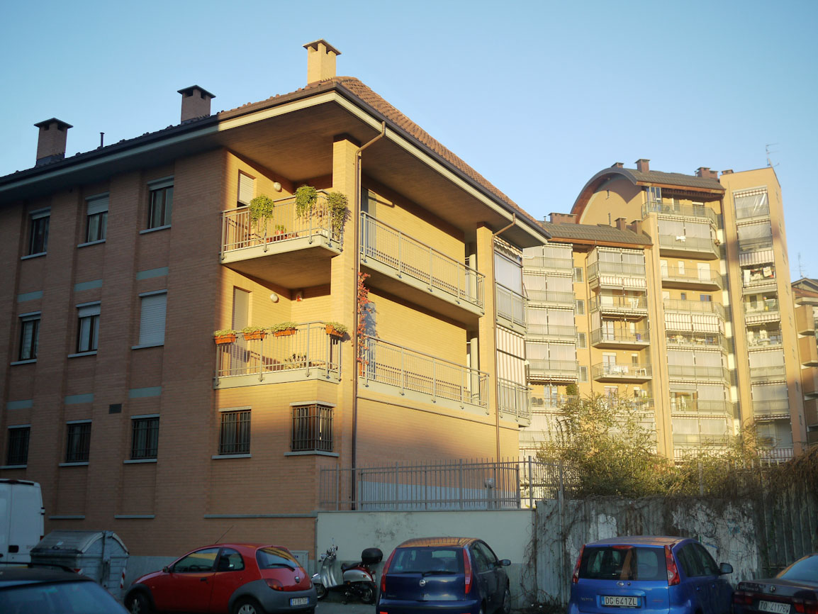 A modern apartment building in Turin, Italy