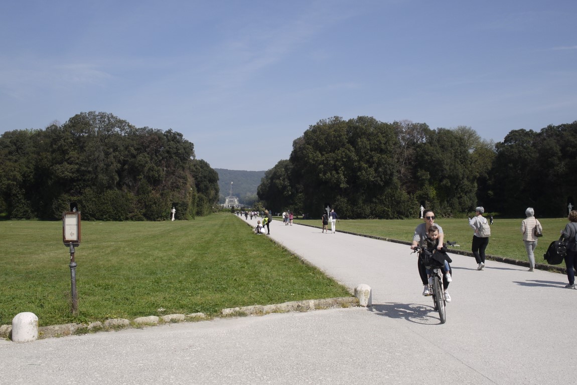 Park on a spring day without many people