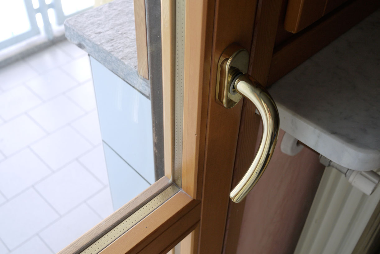 Double-pane window door