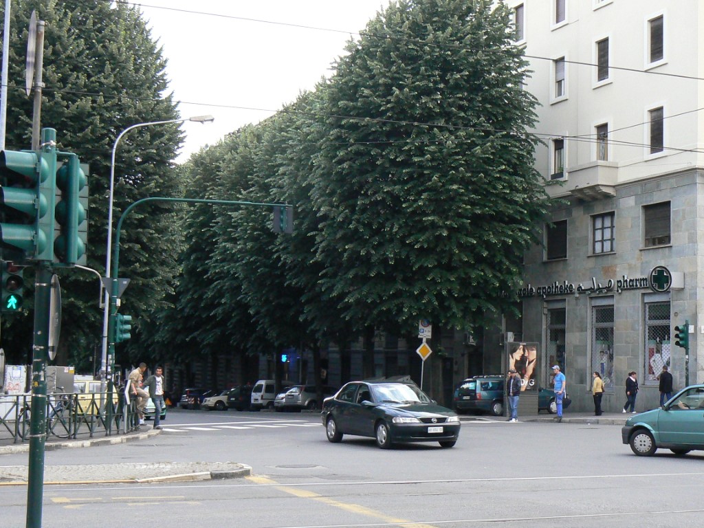 Intersection of Corso brescia and Corso Giulio Cesare Turin Italy